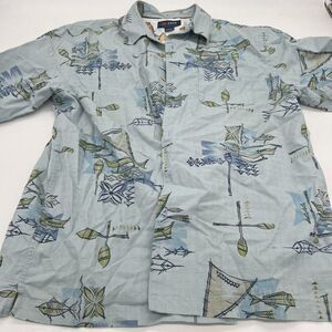 Men's Cova Button Up Camp Shirt Fishing Sz Large